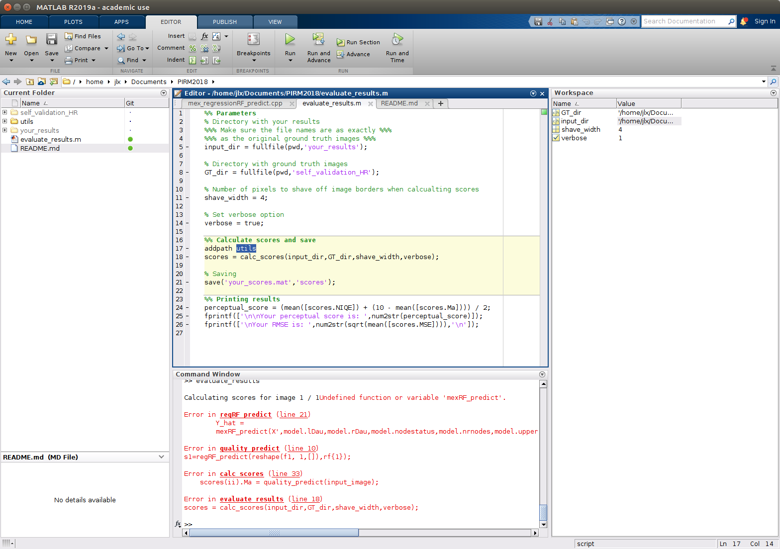 Reference to nonexistent field 'NIQE'. · Issue 5 · roimehrez/PIRM2018