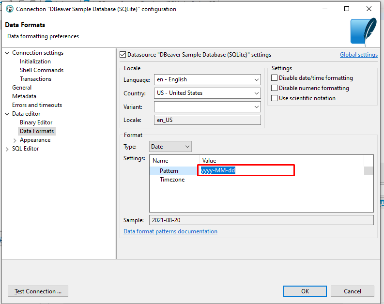Shortcut for activation of pattern editing in Data Formatting · Issue ...