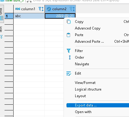 Export in table "Only selected columns" has wrong mapping · Issue ...