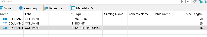 [Exasol] Can't see schema and table names in metadata panel · Issue ...