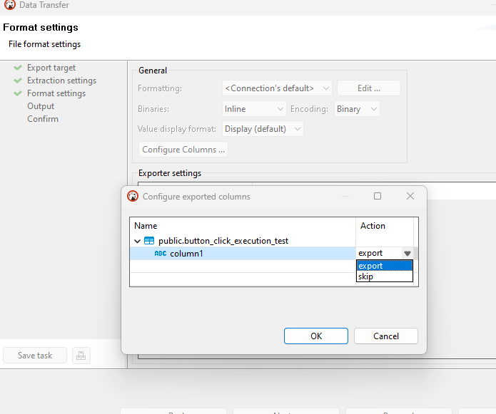 Extend disable data transfer settings save argument effect on skip
