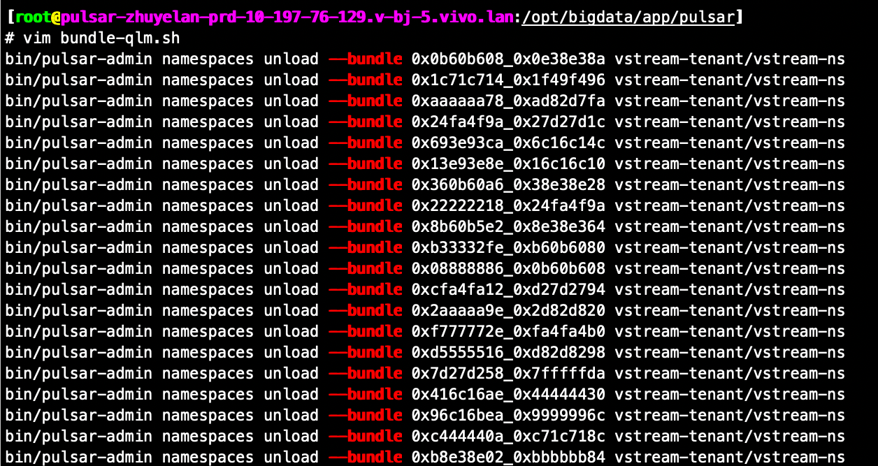 执行bundle拆分后，再执行unload命令报错 · Issue #12518 · apache/pulsar · GitHub