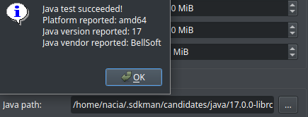Using variable in the java path like ~/path/to/java (instead of /home ...