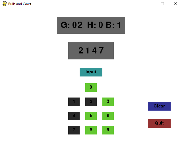 GitHub - DanielCusack/bulls_and_cows: Bulls and Cows guessing game ...
