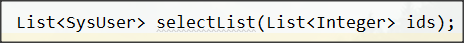 list