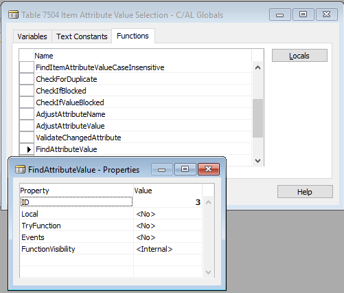 FindAttributeValue from table "Item Attribute Value Selection" (7504 ...