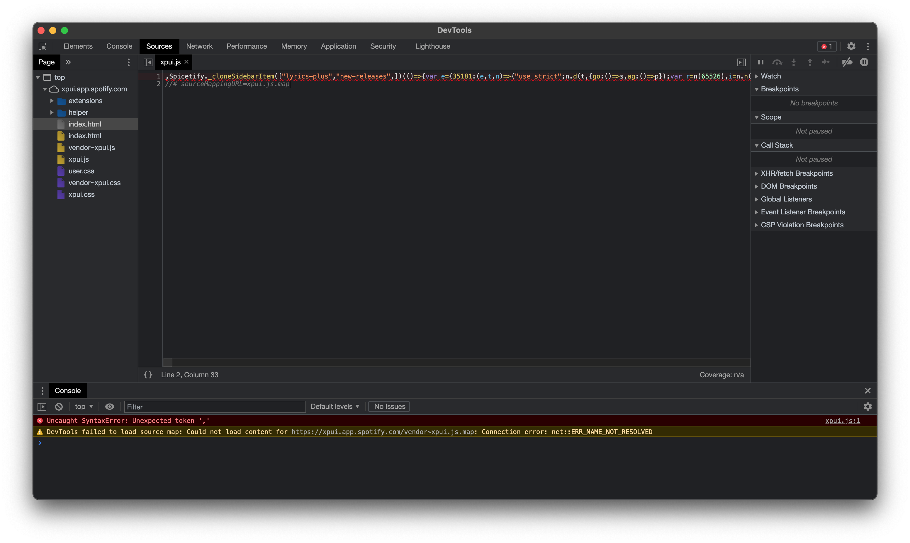 1.1.69 - Something went wrong · Issue #1112 · spicetify/cli · GitHub