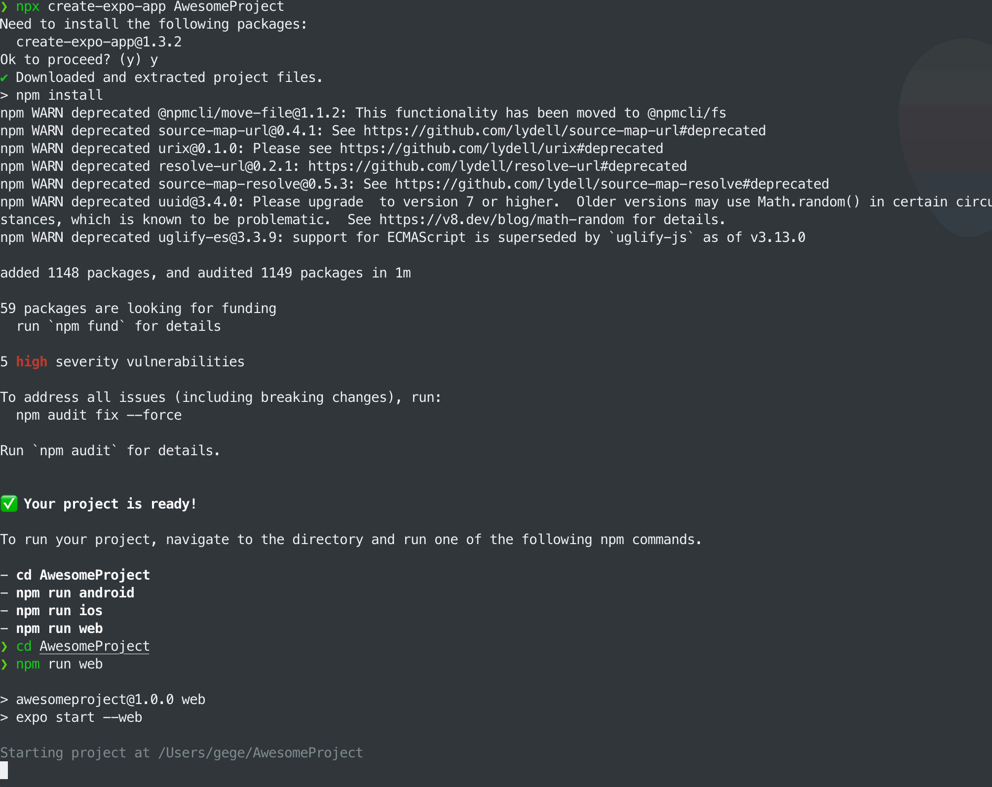 expo cli hangs when start · Issue 21283 · expo/expo · GitHub