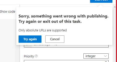 Bad error message when trying to start a bot · Issue #3228 · microsoft ...