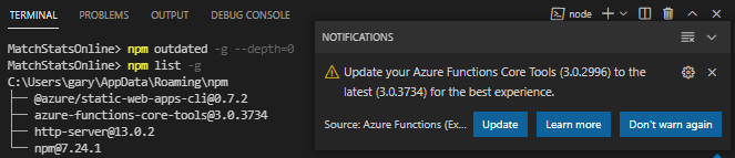 Msg to update version not actually installed · Issue #2729 · Azure ...