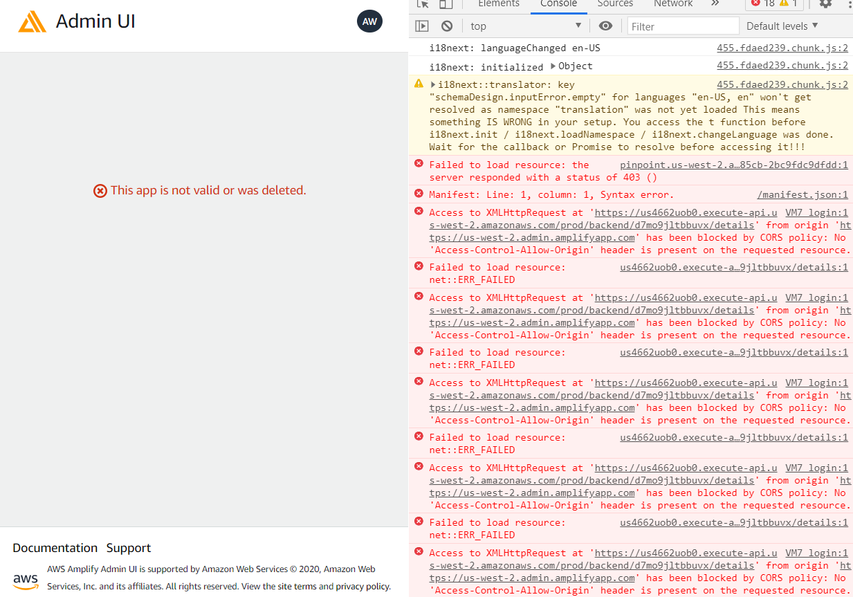 I can't access admin ui · Issue #157 · aws-amplify/amplify-studio · GitHub