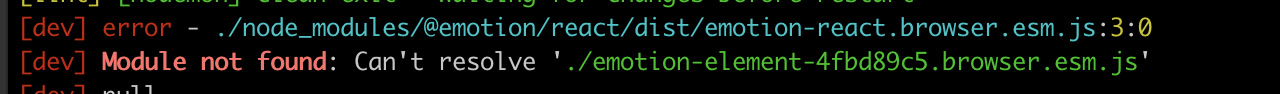 @emotion/react v11.4.0 does not work with nextjs@10.2.0 and webpack 5 ...
