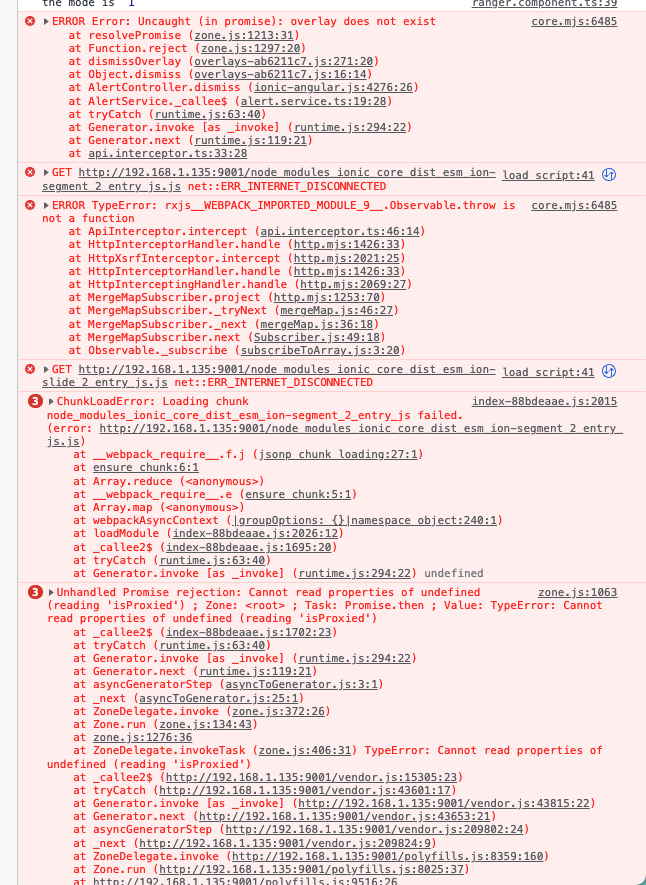 bug: No Internet cause Ionic App freeze · Issue #25676 · ionic-team ...