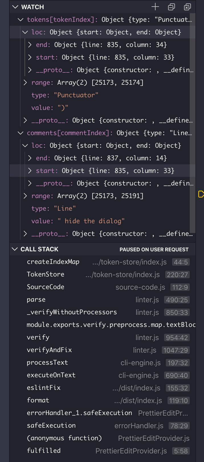 Pegged CPU usage with vscodeeslint · Issue 1042 · typescripteslint