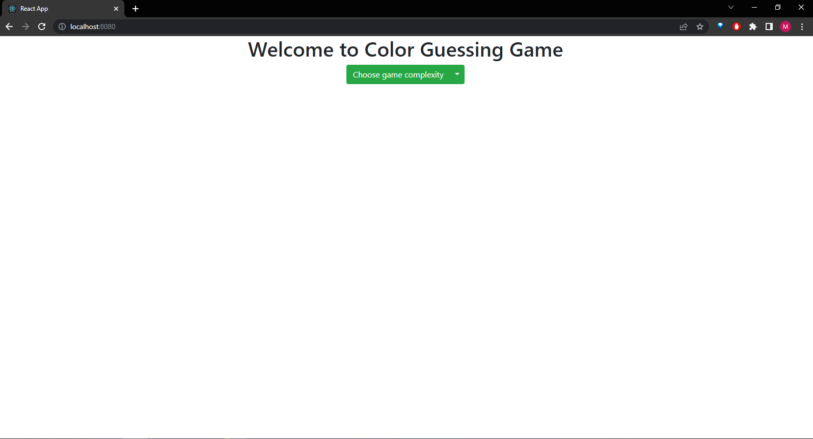 GitHub - mboyadzhieva/guess-the-color-game: Very simple game in which ...
