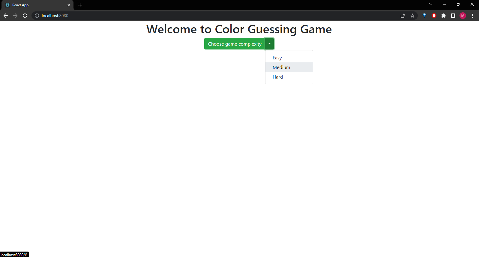 GitHub - mboyadzhieva/guess-the-color-game: Very simple game in which ...