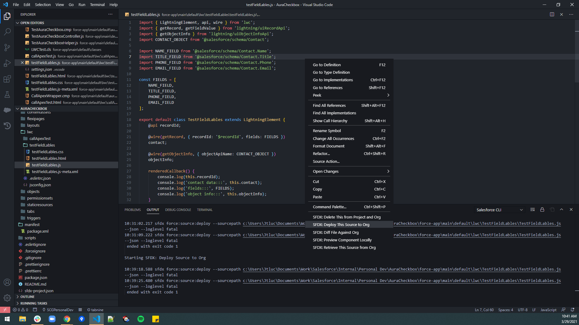 Right click deploy for LWC Javascript file failing · Issue #3094 ...