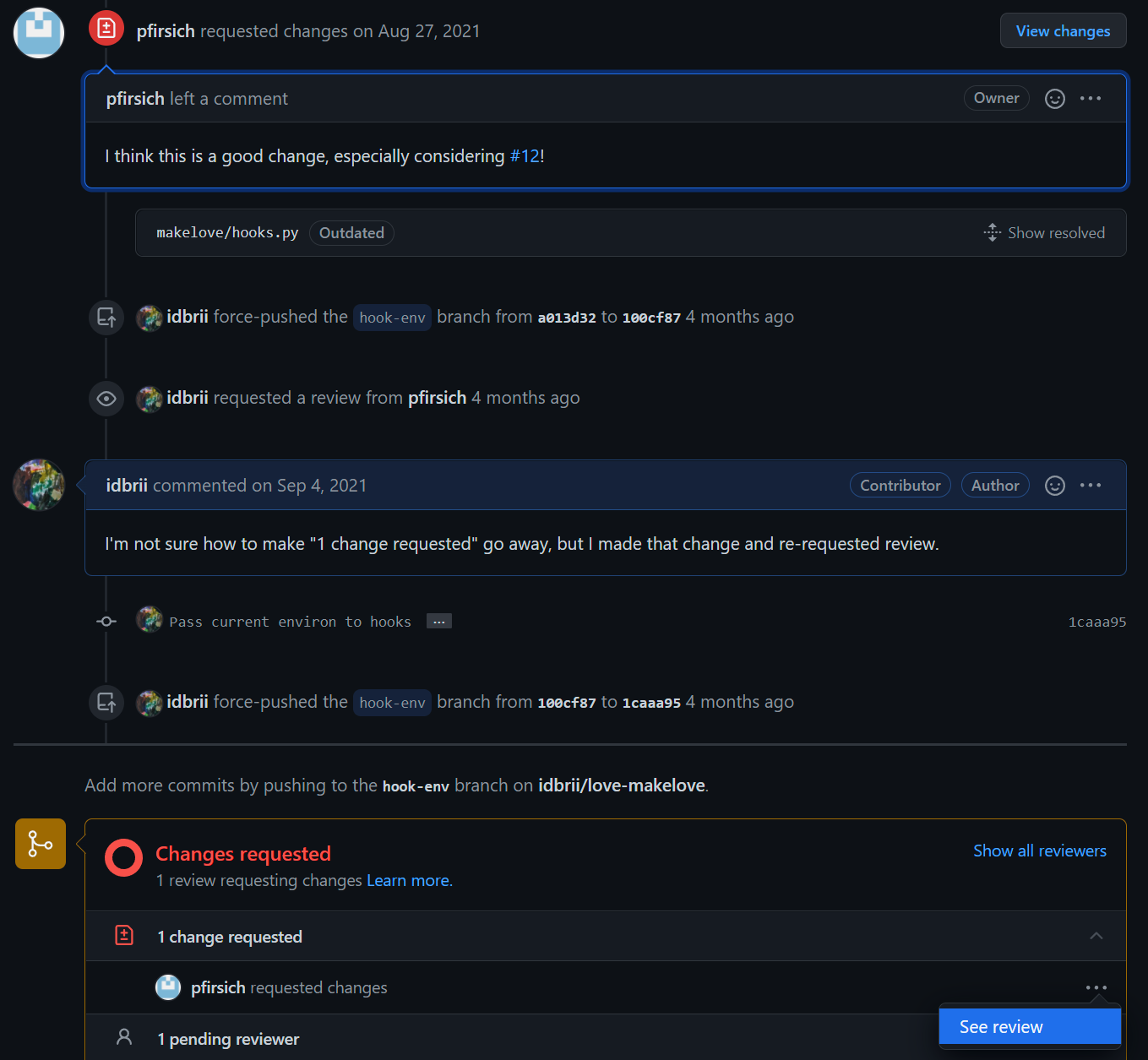 Unclear how to resolve a review · community · Discussion #9709 · GitHub
