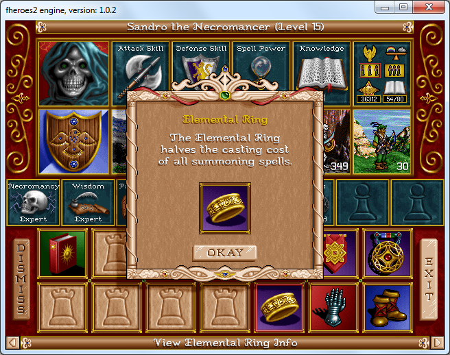 Magic Book, cost in spell points is not correct in the spell information window when the hero