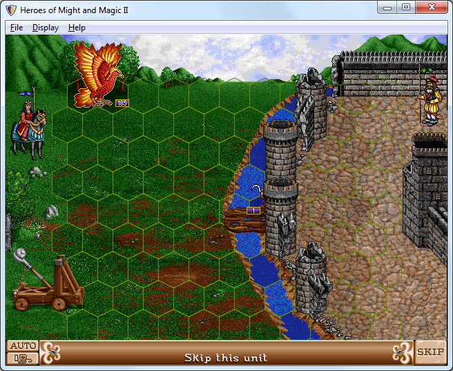 Combat screen, siege, display the hexagons of the grid over the sprite ...