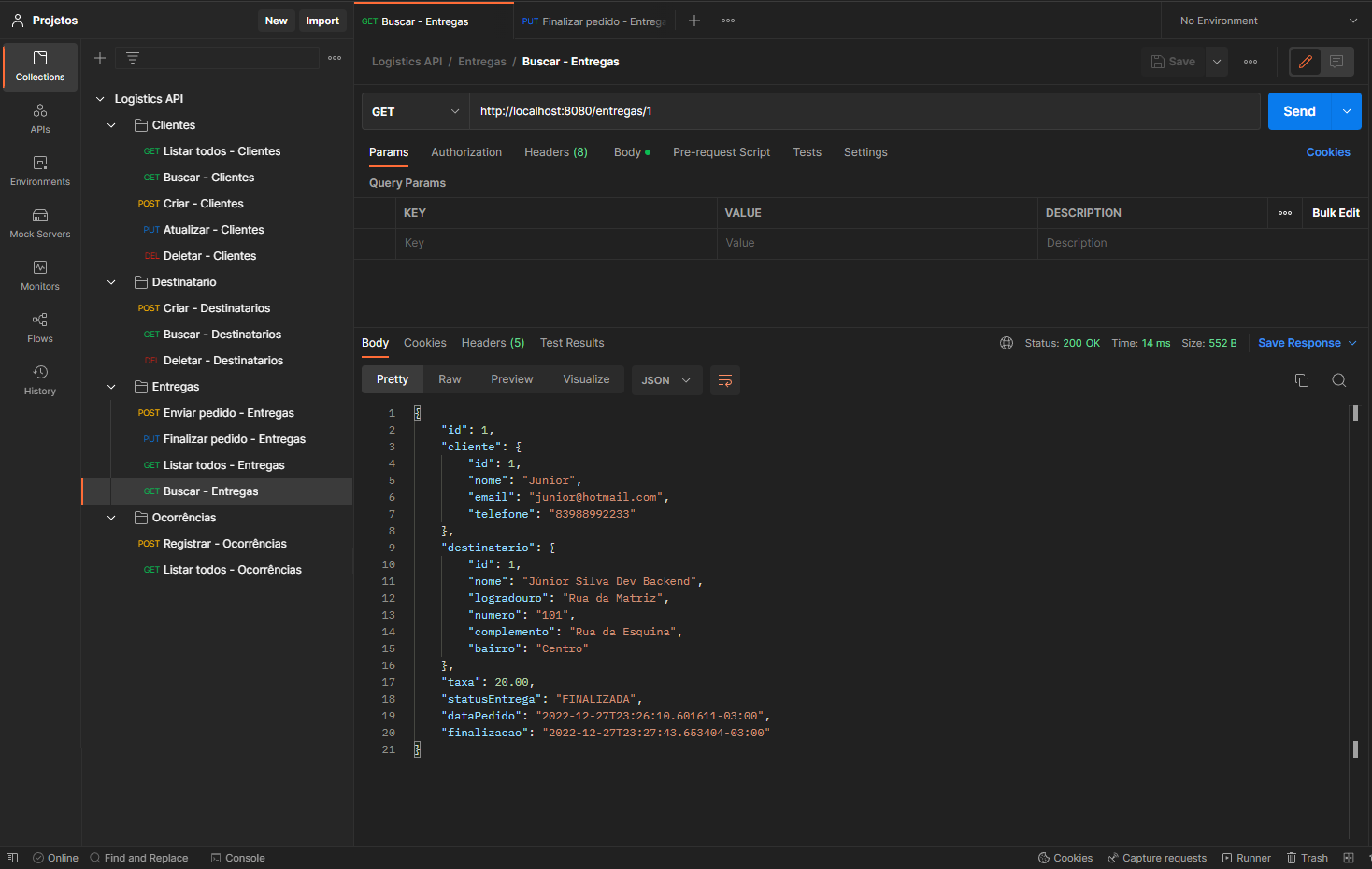 GitHub - juniorsilvacc/logistics-api: API REST para a logística de ...