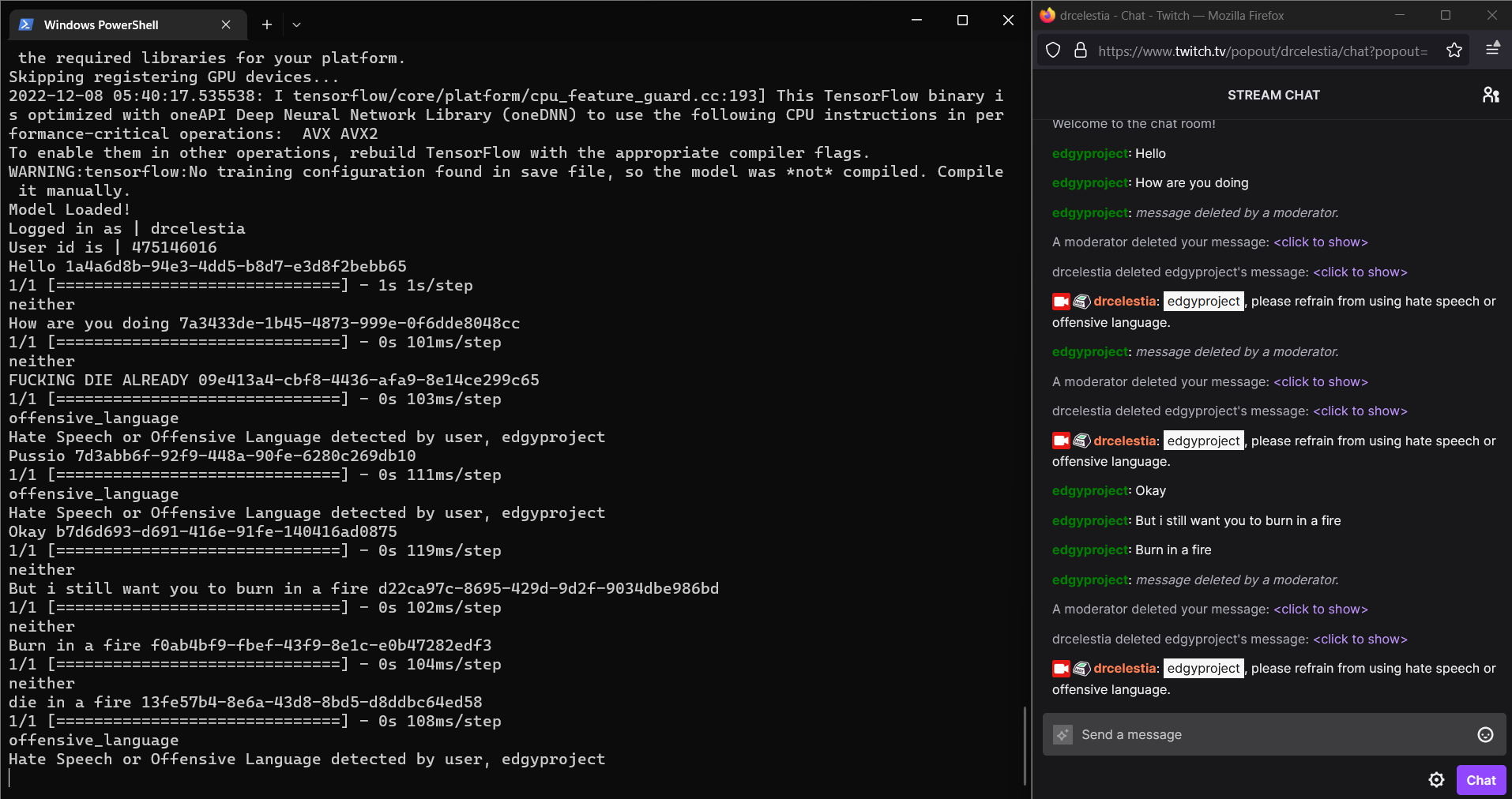 GitHub apurvtaneja/TwitchHateSpeechDetectionBot It is a twitch Bot