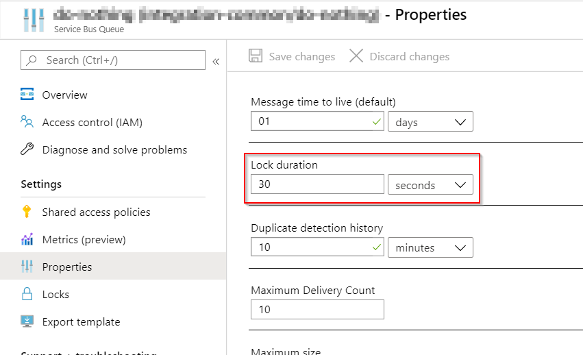 Default peek lock duration · Issue 48909 · MicrosoftDocs/azuredocs