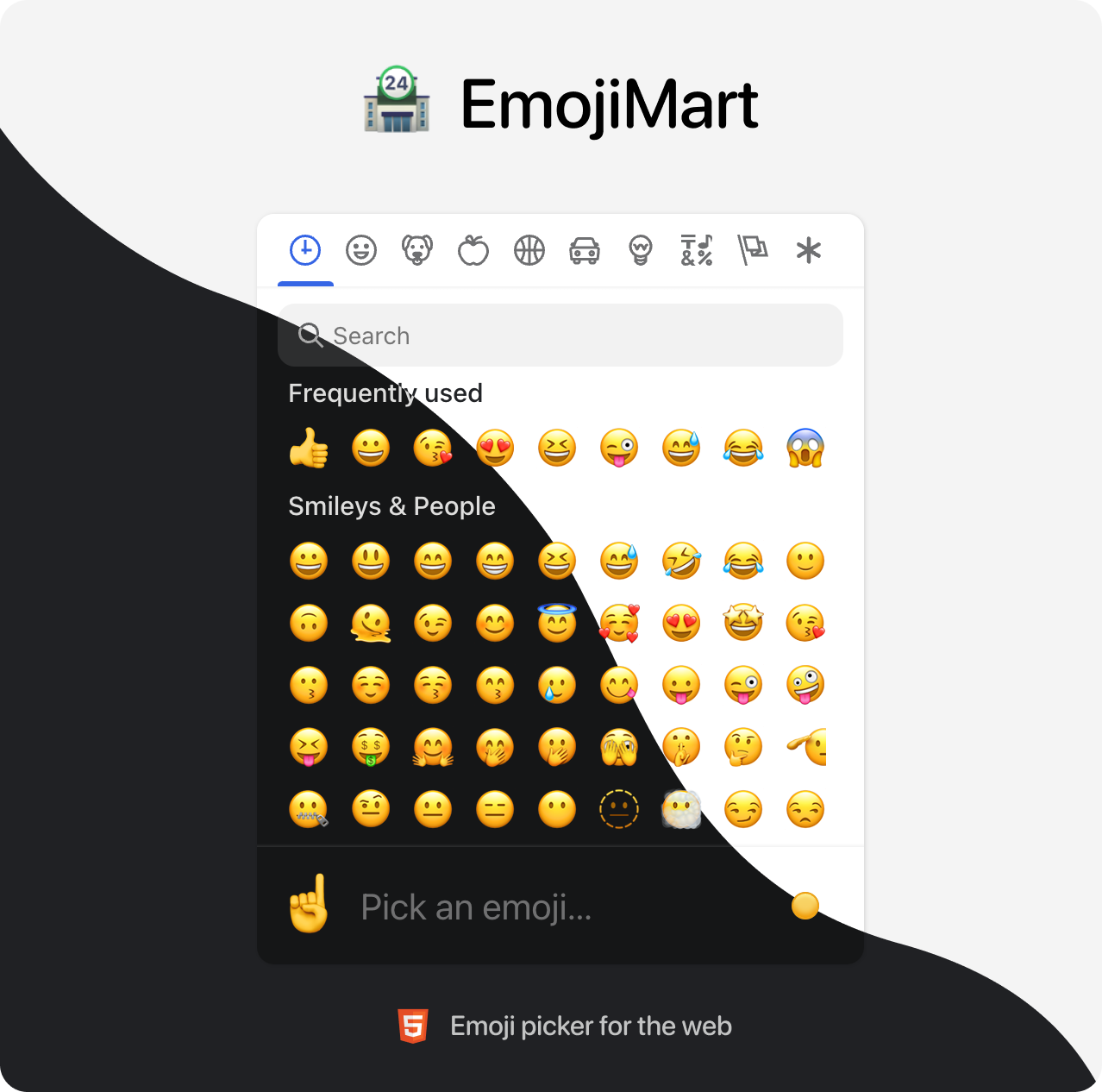 GitHub - missive/emoji-mart:  One component to pick them all