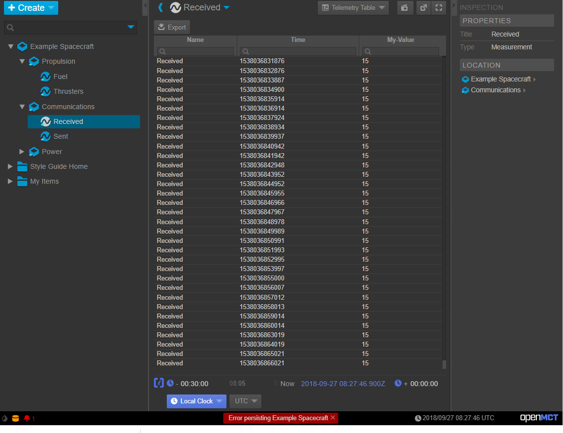 Problem with sending telemetry data to a state generator · Issue 2176