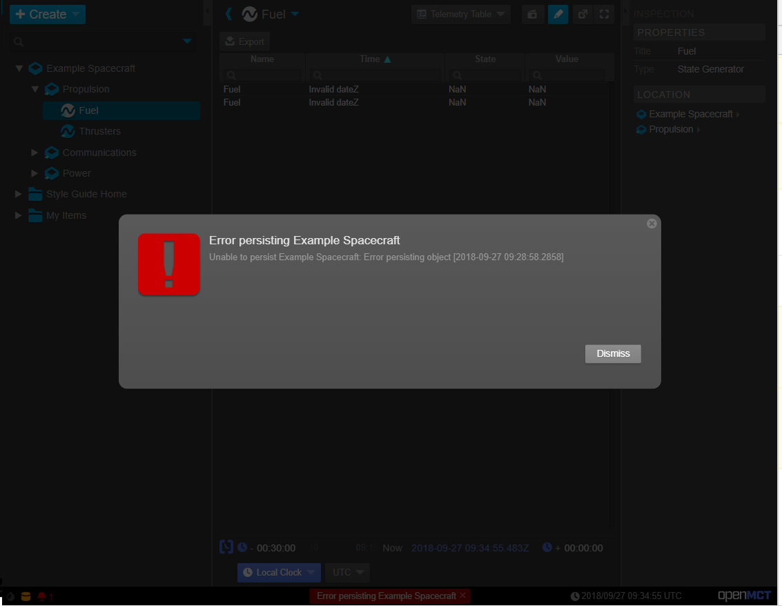 Problem with sending telemetry data to a state generator · Issue 2176