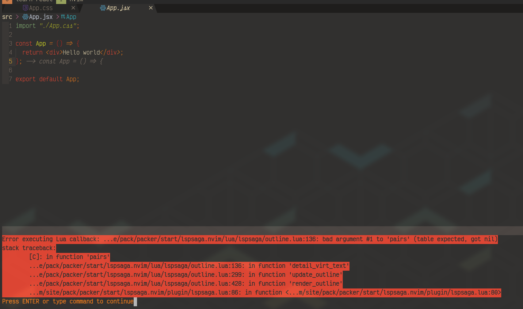 throw error · Issue 414 · nvimdev/lspsaga.nvim · GitHub
