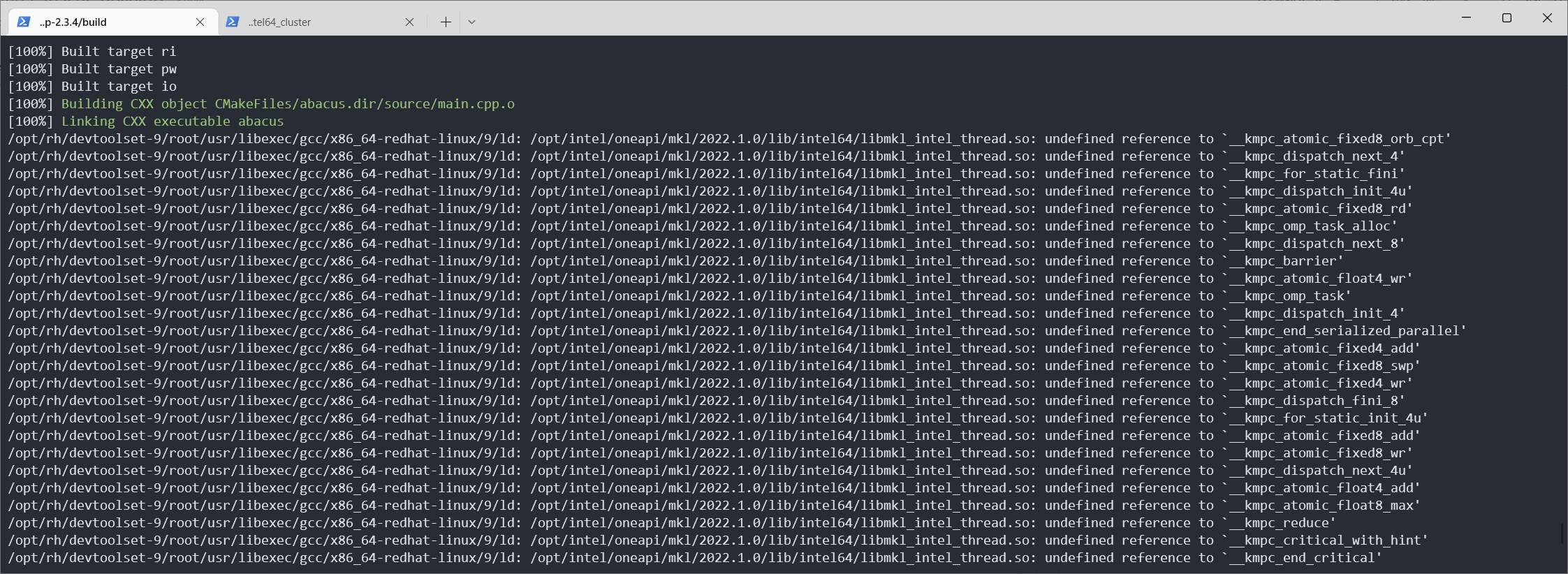 link error when build with cmake · Issue #1216 · deepmodeling/abacus ...