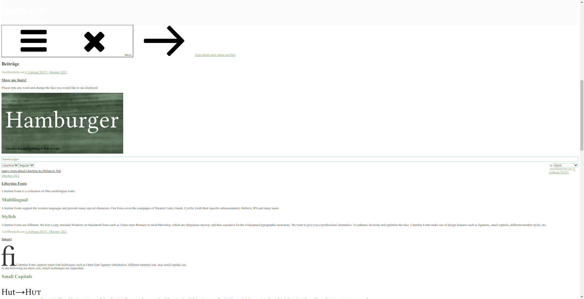 Messed up UI on the website · Issue #1 · libertine-fonts/libertine · GitHub