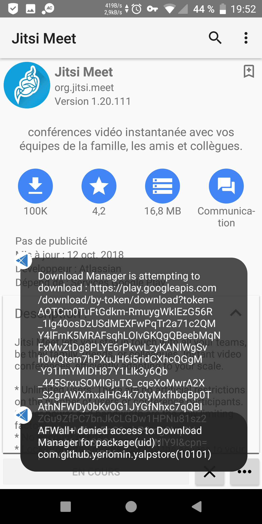 Can't download apps with Yalp/Aurora Store · Issue 896 · ukanth/afwall