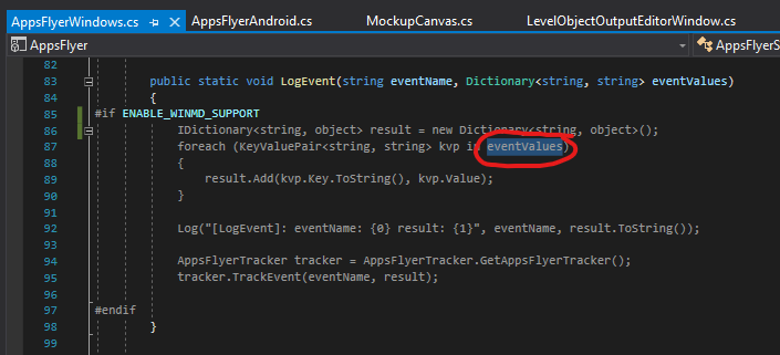 Uwp Nullref Exception When Sending Event If Eventdata Is Null Issue 114 Appsflyersdk Appsflyer Unity Plugin Github