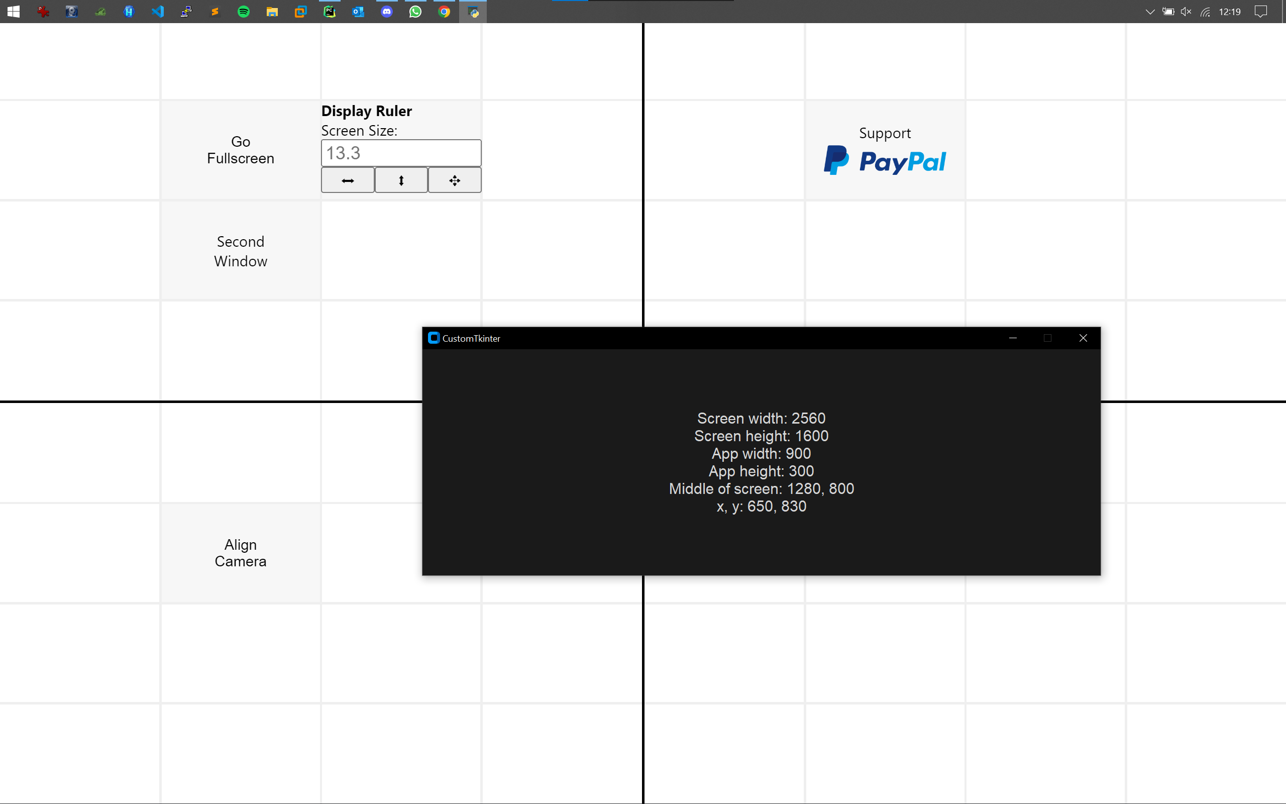 Difference between how customtkinter and tkinter calculate the middle ...