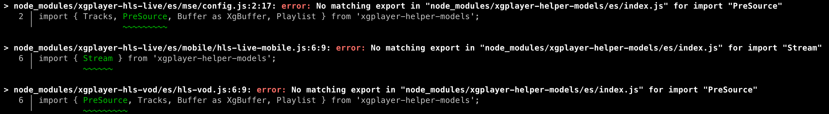 使用xgplayer-hls时引入了未导出的变量 · Issue #588 · bytedance/xgplayer · GitHub