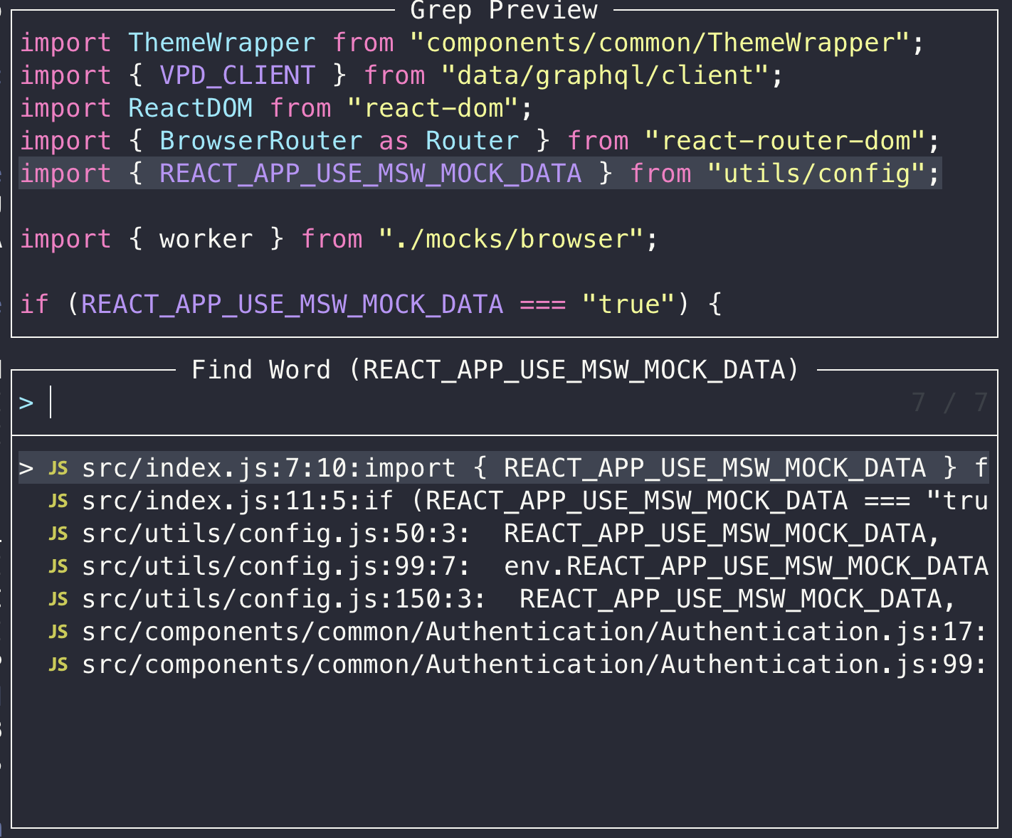 live_grep on word under cursor stopped working · Issue 1911 · nvim