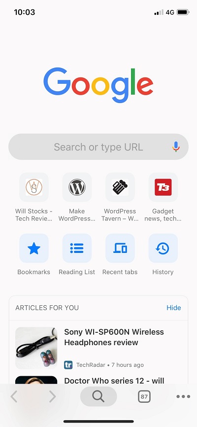 Chrome iOS icon seems to be showing the apple-precomposed version ...