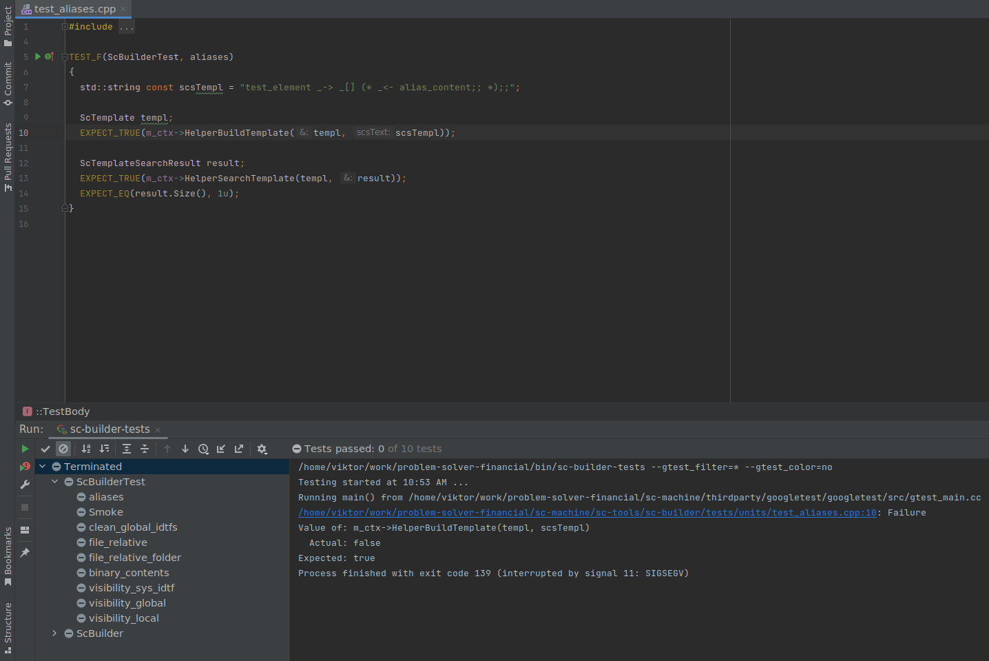 Failed tests on 0.7.0 · Issue #191 · ostis-ai/sc-machine · GitHub