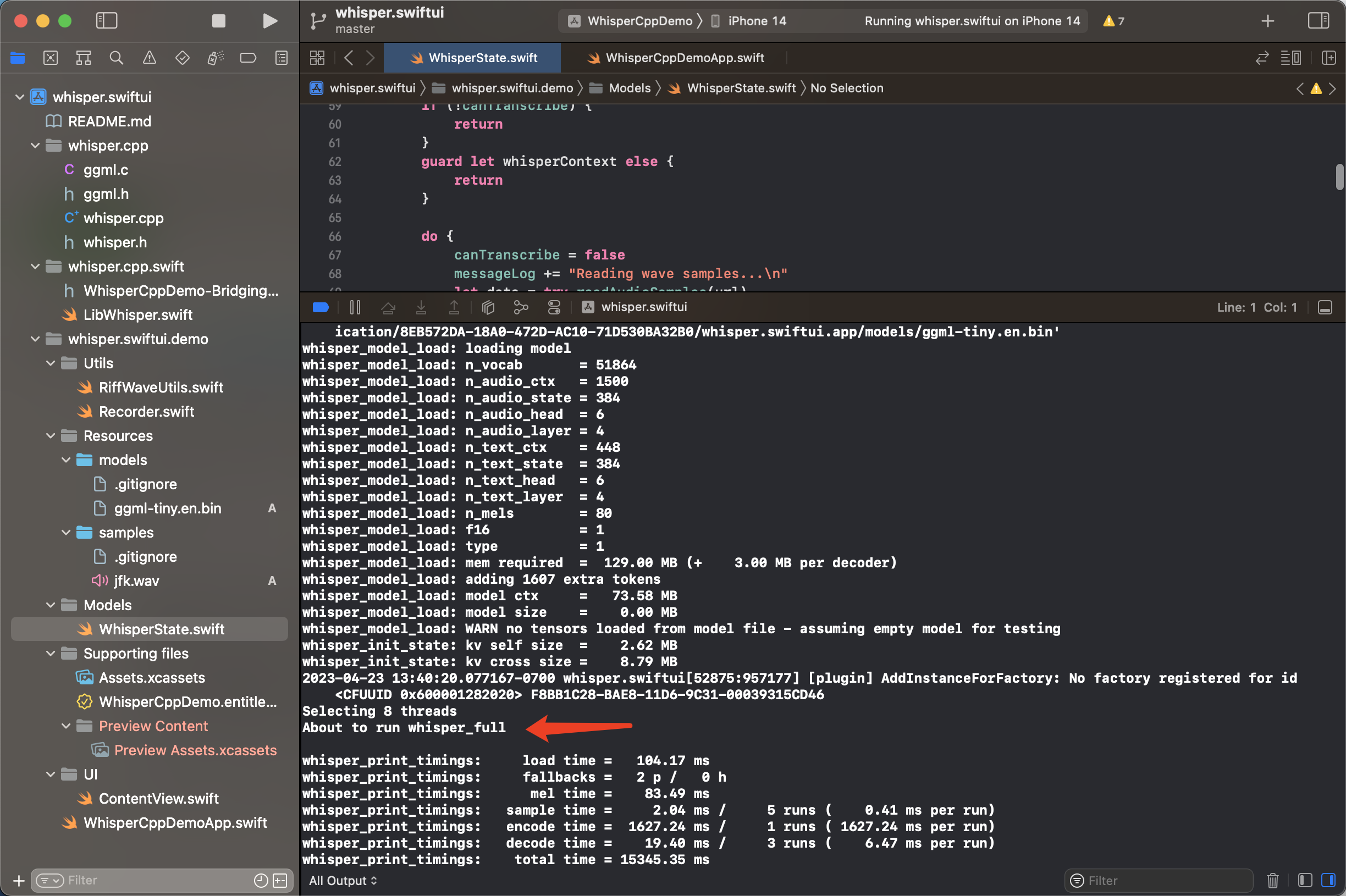 whisper.swift can not get transcription · Issue #819 · ggml-org/whisper ...