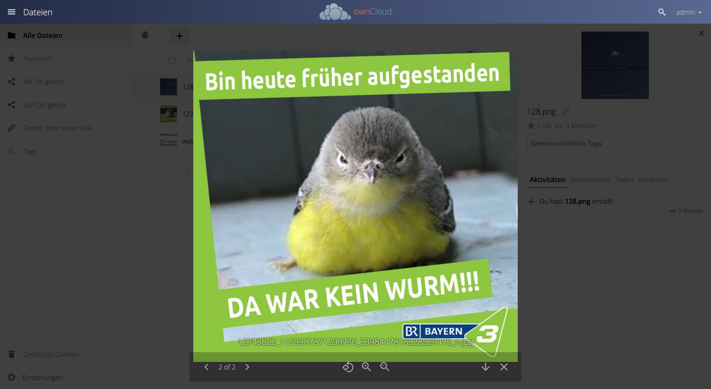 Screenshot_2019-09-19 Dateien - ownCloud Customer Portal