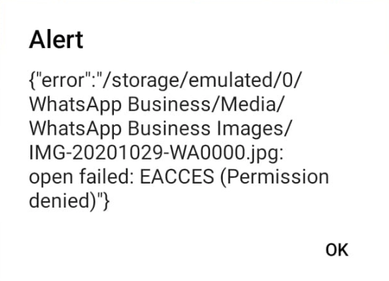 Android API >= 29 "Permission denied" or "Couldn't get file path for ...