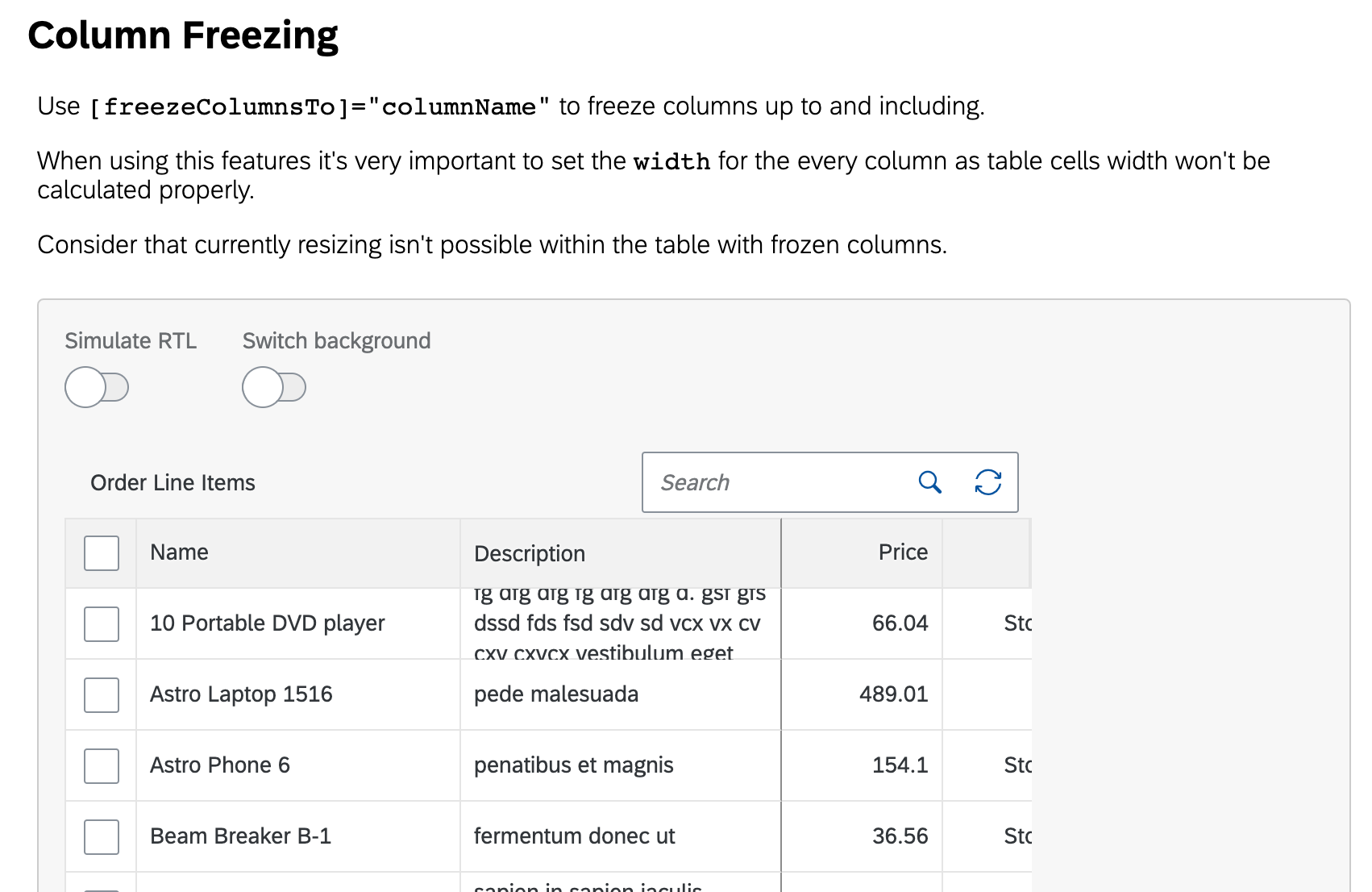 platform table column freeze bug · Issue #7068 · SAP/fundamental-ngx ...