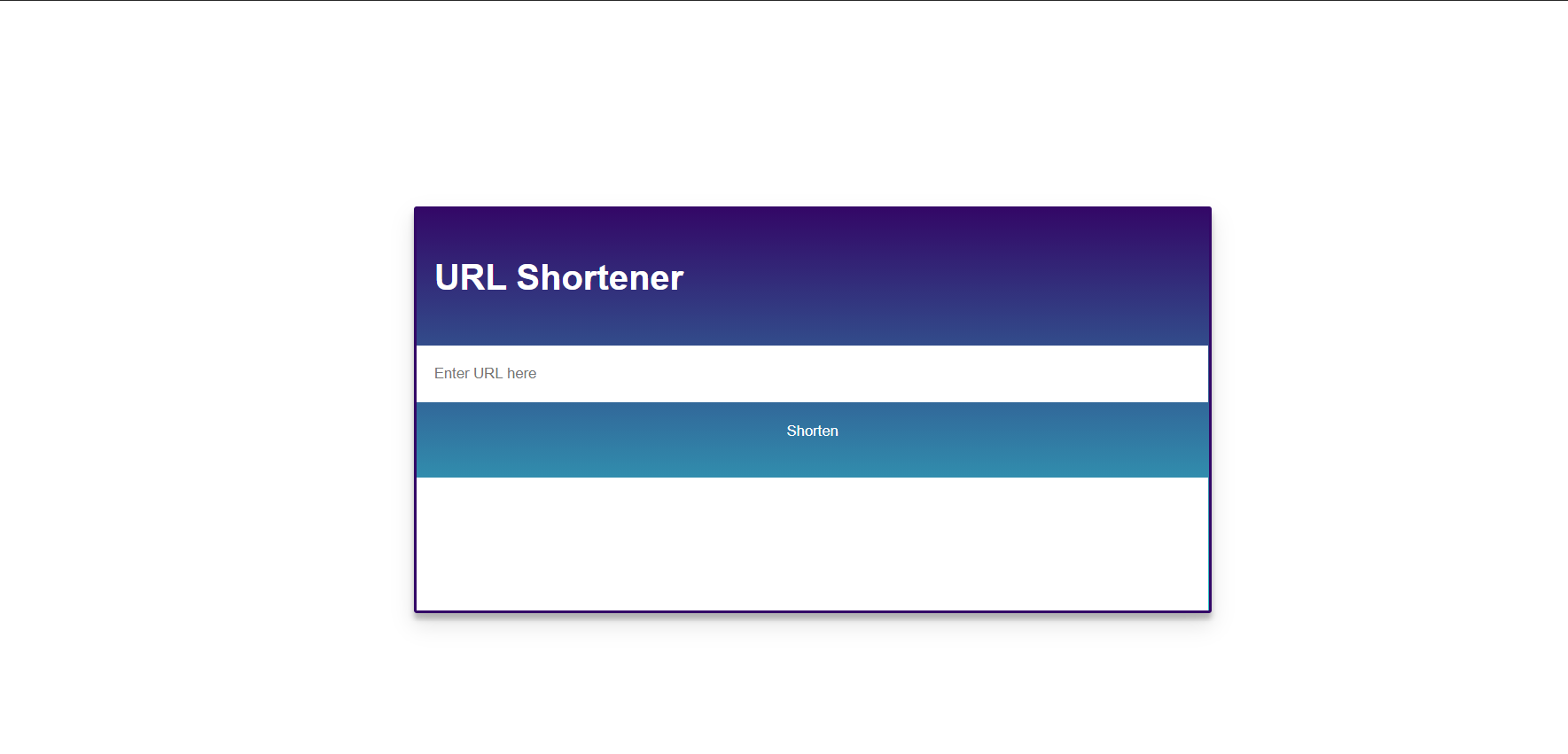 GitHub 0xamitdutta/Shortly A URL Shortener for your big, long URLs