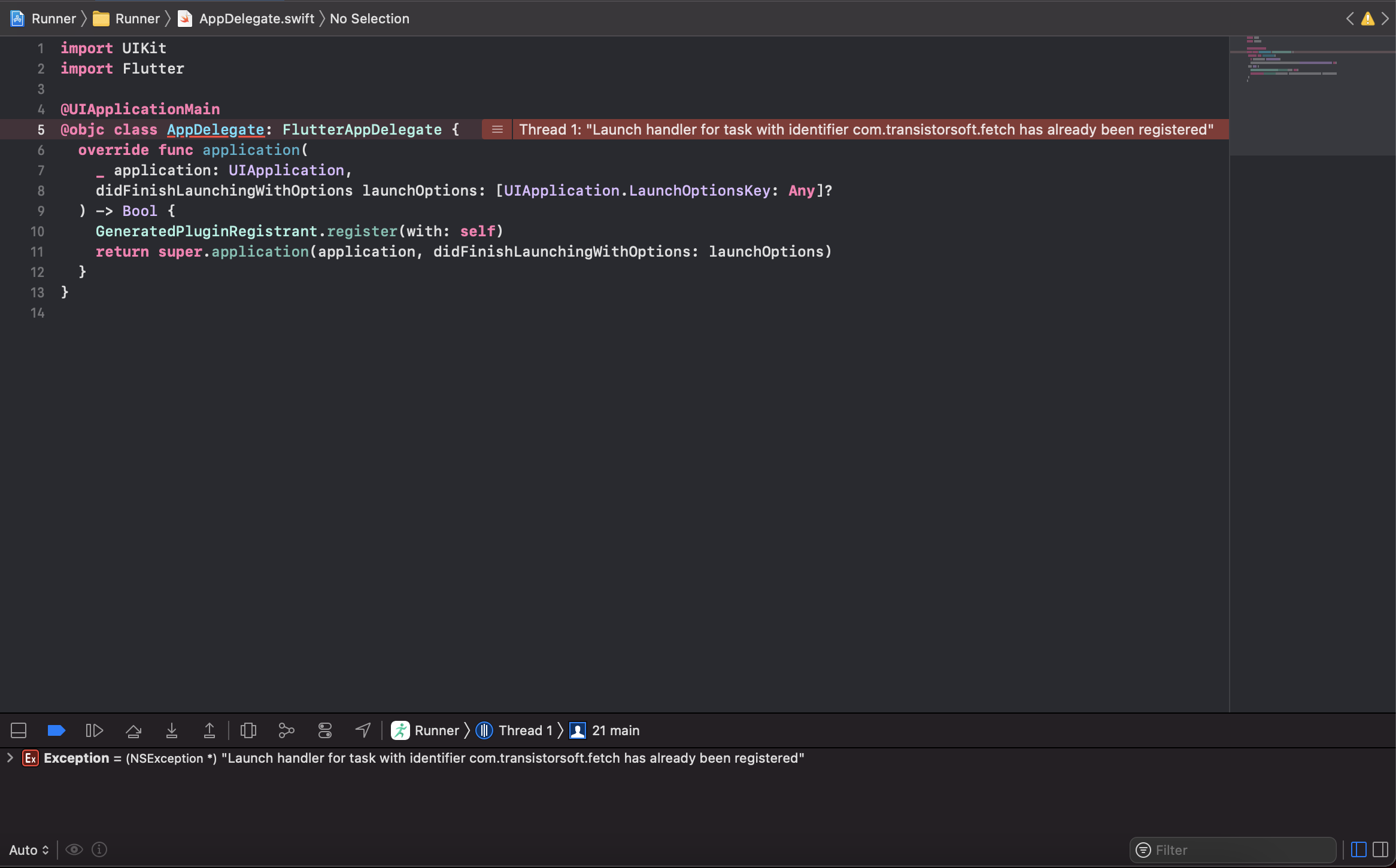 [BUG] iOS Error related to duplicated taskId · Issue 187 · transistorsoft/flutter_background