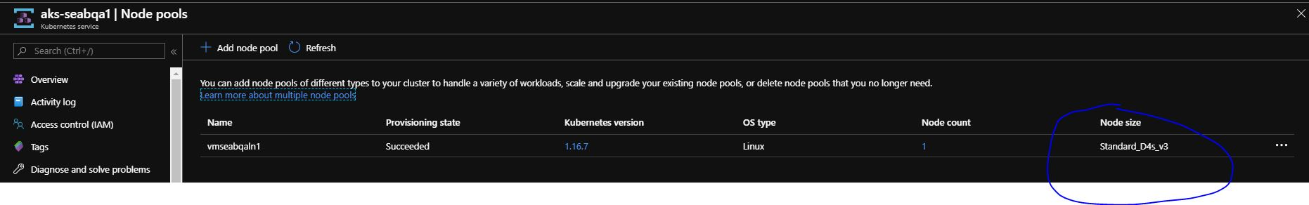 Azure Kubernetes VM node size change not reflecting in Azure Kubernetes ...