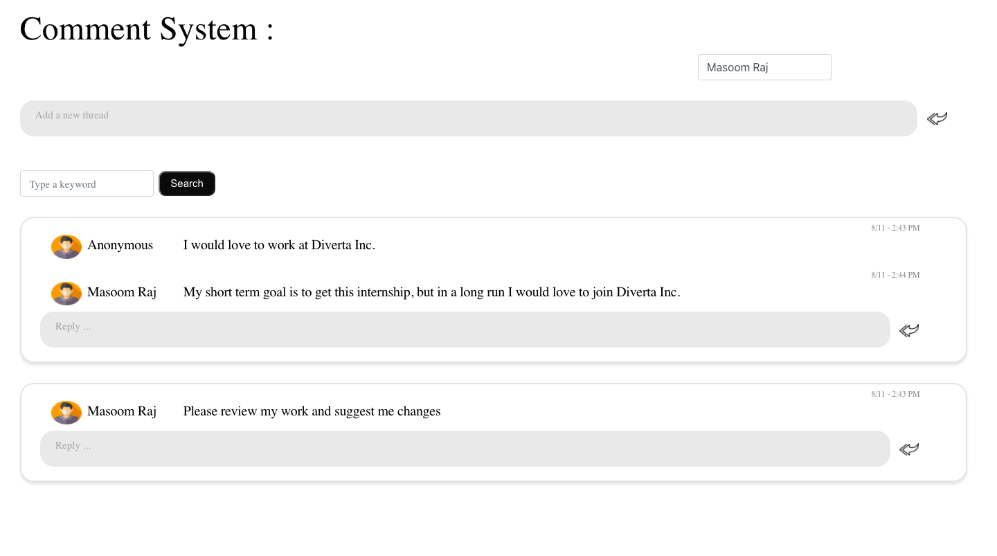 Github Maasoomraj Comment System Github Maasoomraj Comment System