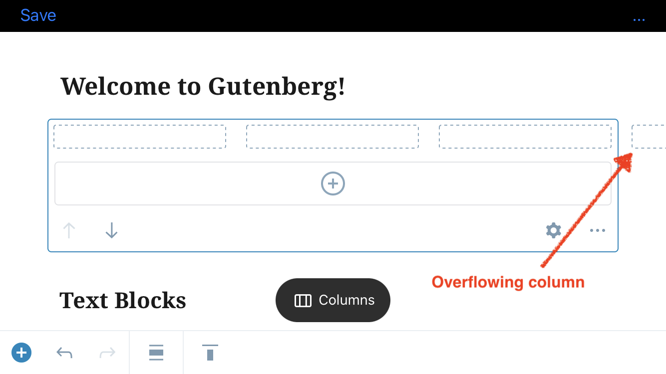 Columns overflow fixed width on wider-screen devices
