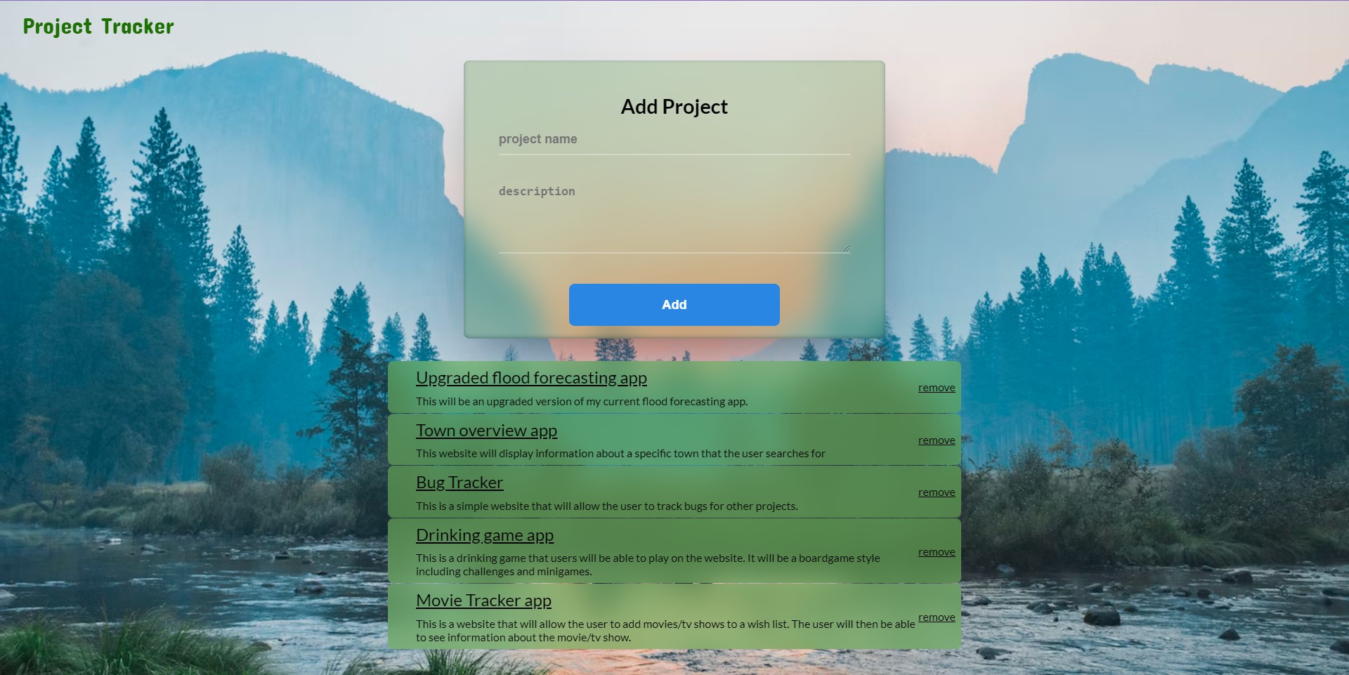GitHub - josh-ferguson/project-tracker: A project tracker app. This ...